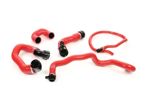 VTT Billet / Silicone Full Coolant Hose Kit - Red 