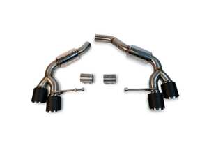 ES#4920718 - FS.POR.19MCNV6.R - Fabspeed Porsche Macan S / GTS V6 Rear Slip-On Resonated Sport Exhaust (2019-2022+) - Get real sports car sound from the Macan with this resonated high-flow slip-on exhaust system. - Fabspeed - Porsche
