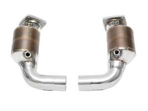 ES#4920723 - FS.POR.9912.SC - Fabspeed Porsche 991.2 Carrera Sport Catalytic Converters (for Base) (2017-2019) - High-flowing, direct bolt-on replacement for the bulky & restrictive factory catalytic converters. German imported 200-cell HJS catalysts. - Fabspeed - Porsche