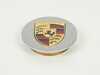 ES#3267600 - 92836103206TPP - Center Cap - Silver with Full Color Porsche Crest - Beautiful flat-faced center cap with inlaid crest - Genuine Porsche - Porsche