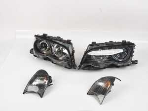ES#4920653 - anz121269SD1 - ANZO Projector Headlights W/ Halo - 3 Series E46 Pre-LCI - Black *Scratch And Dent* - Plug and play black housings for a unique look and improved visibility. Select your favorite bulbs! - Scratch & Dent - BMW