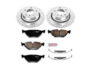 ES#3157910 - K962 - Z23 Sport Geomet Coated Brake Kit - Rear - Includes Z23 brake pads, Geomet coated rotors, and stainless-steel hardware - Power Stop - BMW