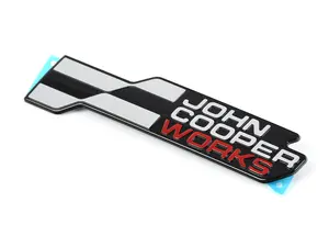JCW Front Grille Badge - Newest Design White/Red