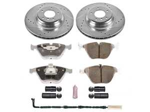 ES#3477746 - K5281-26 - Z26 Street Warrior Brake Upgrade Kit - Front - Includes performance drilled and slotted rotors and Power Stop's Extreme Carbon-Fiber Ceramic pads. - Power Stop - BMW