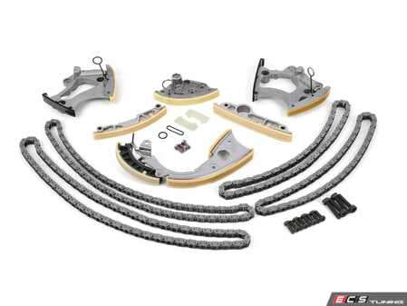 ES#3690555 - 06e109465asktKT1 - Timing Chain Kit - Ultimate - Includes new tensioners, guide rails, chains, & securing hardware to service your timing chain - Assembled By ECS - Audi