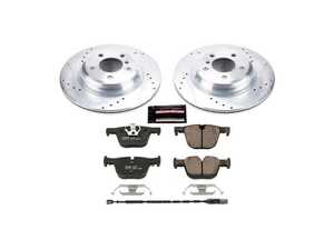 ES#3990184 - K6667 - Z23 Evolution Sport Brake Upgrade Kit - Rear - Includes Z23 Carbon-Fiber Ceramic Brake Pads, Drilled & Slotted Zinc Plated Rotors, and stainless-steel hardware - Power Stop - BMW