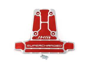 ES#4620245 - 06E103927K-RDM - Billet Supercharger Plate - Red Milled - Upgrade the looks of the factory supercharger or replace your broken factory cover. - JH Motorsports  - Audi