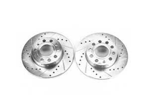 ES#3155040 - EBR1069XPR - Rear Cross-Drilled and Slotted Evolution Rotors - Pair (260x12) - Zinc coated performance rotors - Power Stop - Audi Volkswagen