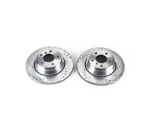 ES#3155250 - EBR668XPR - Evolution Tru-Cast Drilled And Slotted Rotor Pair - Rear (324x20) - Performance rotors built to cool quickly and prevent corrosion for years of rough us and abuse. - Power Stop - BMW