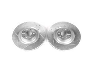 ES#3155308 - EBR824XPR - Front Cross-Drilled and Slotted Evolution Rotors - Pair (360x34) - Zinc coated performance rotors - Power Stop - Volkswagen