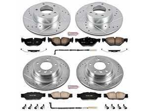 ES#3156900 - K4106 - Z23 Evolution Sport Brake Kit - Front and Rear - Includes drilled and slotted rotors, carbon fiber infused ceramic brake pads, and all new premium hardware. - Power Stop - BMW