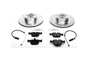 ES#3157103 - K503 - Z23 Evolution Sport Brake Kit - Front - Includes drilled and slotted rotors, carbon fiber infused ceramic brake pads, and all new premium hardware. - Power Stop - BMW