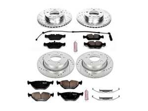 ES#3157108 - K507 - Z23 Evolution Sport Brake Kit - Front and Rear - Includes drilled and slotted rotors, carbon fiber infused ceramic brake pads, and all new premium hardware. - Power Stop - BMW