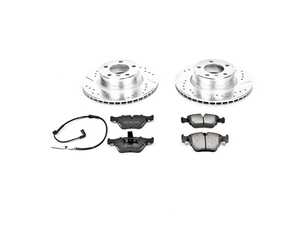 ES#3157132 - K5156 - Z23 Evolution Sport Brake Kit - Front - Includes drilled and slotted rotors, carbon fiber infused ceramic brake pads, and all new premium hardware. - Power Stop - BMW