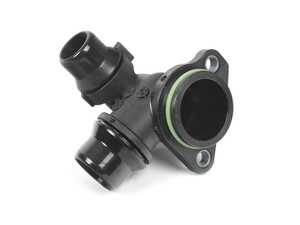 ES#4732047 - 11515A74E79 - Water pump housing coolant flange - Replace leaking or worn coolant flange with this Genuine BMW part - Genuine BMW - BMW