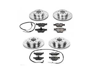 ES#3157199 - K5357 - Z23 Evolution Sport Brake Kit - Front and Rear - Includes drilled and slotted rotors, carbon fiber infused ceramic brake pads, and all new premium hardware. - Power Stop - BMW