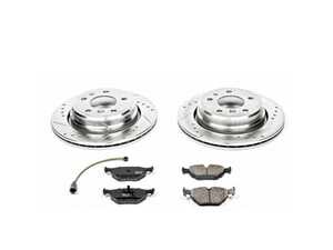 ES#3157301 - K557 - Z23 Evolution Sport Brake Kit - Rear - Includes drilled and slotted rotors, carbon fiber infused ceramic brake pads, and all new premium hardware. - Power Stop - BMW