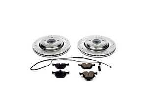 ES#3157347 - K5729 - Z23 Evolution Sport Brake Kit - Rear - Includes drilled and slotted rotors, carbon fiber infused ceramic brake pads, and all new premium hardware. - Power Stop - BMW