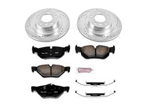 ES#3157462 - K5981 - Z23 Evolution Sport Brake Kit - Rear - Includes drilled and slotted rotors, carbon fiber infused ceramic brake pads, and all new premium hardware. - Power Stop - BMW