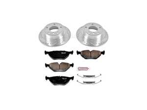 ES#3157582 - K633 - Z23 Evolution Sport Brake Kit - Rear - Includes drilled and slotted rotors, carbon fiber infused ceramic brake pads, and all new premium hardware. - Power Stop - BMW