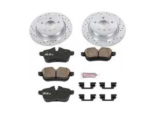 ES#3157626 - K6419 - Z23 Evolution Sport Brake Kit - Rear - Includes drilled and slotted rotors, carbon fiber infused ceramic brake pads, and all new premium hardware. - Power Stop - BMW