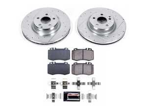 ES#3157688 - K6599 - Front Brake Service Kit - Featuring Z23 Powerstop Front Rotors, and Pads - Power Stop - Mercedes Benz