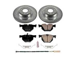 ES#3157788 - K7009 - Z23 Evolution Sport Brake Kit - Rear - Includes drilled and slotted rotors, carbon fiber infused ceramic brake pads, and all new premium hardware. - Power Stop - BMW