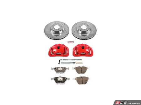 ES#3158106 - KC3015-26 - Z26 Street Warrior Brake Kit With Calipers - Front - Includes performance rotors, pads, and powder coated calipers! - Power Stop - BMW
