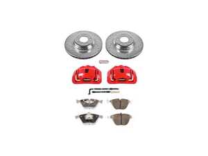 ES#3158140 - KC5281-26 - Z26 Street Warrior Brake Kit With Calipers - Front - Includes performance rotors, pads, and powder coated calipers! - Power Stop - BMW