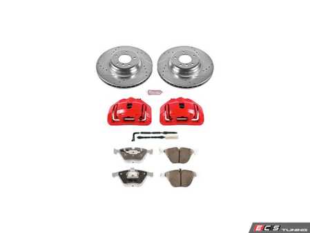 ES#3158140 - KC5281-26 - Z26 Street Warrior Brake Kit With Calipers - Front - Includes performance rotors, pads, and powder coated calipers! - Power Stop - BMW