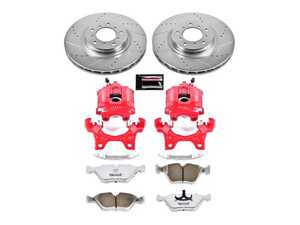 ES#3158146 - KC582-26 - Z26 Street Warrior Brake Kit With Calipers - Front - Includes performance rotors, pads, and powder coated calipers! - Power Stop - BMW