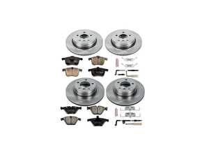 ES#3159642 - KOE5765 - Autospecialty Stock Replacement Brake Kit - Front and Rear - Includes all new Autospecialty OE style replacement rotors and Evolution ceramic brake pads. - Power Stop - BMW