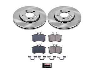 ES#3160216 - KOE920 - Autospecialty Daily Driver Brake Service Kit - Rear (256x22) - Stock replacement brake kit with hardware, featuring OE replacement brake rotors and high performance Evolution ceramic pads - Power Stop - Audi Volkswagen