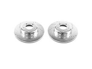 ES#3477491 - EBR1215XPR - Evolution Tru-Cast Drilled And Slotted Rotor Pair - Front (338x26) - Performance rotors built to cool quickly and prevent corrosion for years of rough us and abuse. - Power Stop - BMW