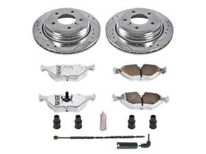 ES#3477720 - K2970-26 - STREET WARRIOR BRAKE KIT REAR 2001-2005 BMW 325 SERIES - Includes performance drilled and slotted rotors and Power Stop's Extreme Carbon-Fiber Ceramic pads. - Power Stop - BMW