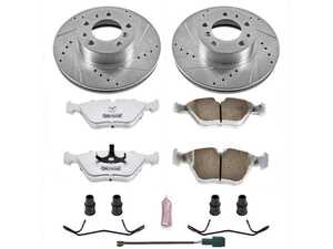 ES#3477725 - K379-26 - Z26 Street Warrior Brake Kit - Front - Includes performance drilled and slotted rotors and Power Stop's Extreme Carbon-Fiber Ceramic pads. - Power Stop - BMW