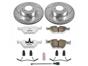 ES#3477727 - K390-26 - Z26 Street Warrior Brake Kit - Front - Includes performance drilled and slotted rotors and Power Stop's Extreme Carbon-Fiber Ceramic pads. - Power Stop - BMW