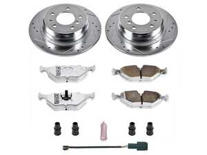 ES#3477729 - K393-26 - Z26 Street Warrior Brake Kit - Rear - Includes performance drilled and slotted rotors and Power Stop's Extreme Carbon-Fiber Ceramic pads. - Power Stop - BMW
