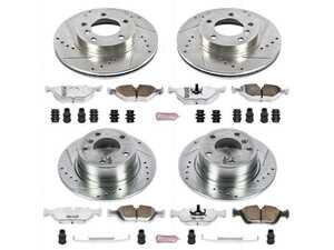 ES#3477731 - K4371-26 - Z26 Street Warrior Brake Kit - Front and Rear - Includes performance drilled and slotted rotors and Power Stop's Extreme Carbon-Fiber Ceramic pads. - Power Stop - BMW