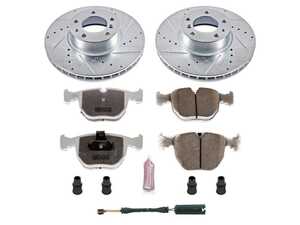 ES#3477738 - K503-26 - Z26 Street Warrior Brake Kit - Front - Includes performance drilled and slotted rotors and Power Stop's Extreme Carbon-Fiber Ceramic pads. - Power Stop - BMW