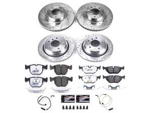 ES#3477742 - K509-26 - Z26 Street Warrior Brake Kit - Front and Rear - Includes performance drilled and slotted rotors and Power Stop's Extreme Carbon-Fiber Ceramic pads. - Power Stop - BMW