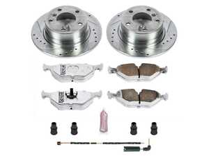 ES#3477743 - K5130-26 - Z26 Street Warrior Brake Kit - Rear - Includes performance drilled and slotted rotors and Power Stop's Extreme Carbon-Fiber Ceramic pads. - Power Stop - BMW