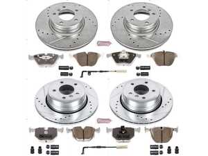 ES#3477751 - K5440-26 - Z26 Street Warrior Brake Kit - Front and Rear - Includes performance drilled and slotted rotors and Power Stop's Extreme Carbon-Fiber Ceramic pads. - Power Stop - BMW