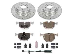 ES#3477756 - K5711-26 - Z26 Street Warrior Brake Kit - Rear - Includes performance drilled and slotted rotors and Power Stop's Extreme Carbon-Fiber Ceramic pads. - Power Stop - BMW