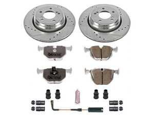 ES#3477763 - K5731-26 - Z26 Street Warrior Brake Kit - Rear - Includes performance drilled and slotted rotors and Power Stop's Extreme Carbon-Fiber Ceramic pads. - Power Stop - BMW