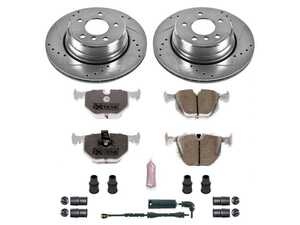 ES#3477765 - K5734-26 - Z26 Street Warrior Brake Kit - Rear - Includes performance drilled and slotted rotors and Power Stop's Extreme Carbon-Fiber Ceramic pads. - Power Stop - BMW