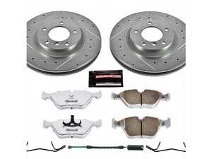 ES#3477771 - K582-26 - Z26 Street Warrior Brake Kit - Front - Includes performance drilled and slotted rotors and Power Stop's Extreme Carbon-Fiber Ceramic pads. - Power Stop - BMW