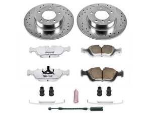 ES#3477772 - K590-26 - Z26 Street Warrior Brake Kit - Front - Includes performance drilled and slotted rotors and Power Stop's Extreme Carbon-Fiber Ceramic pads. - Power Stop - BMW