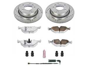 ES#3477776 - K613-26 - Z26 Street Warrior Brake Kit - Rear - Includes performance drilled and slotted rotors and Power Stop's Extreme Carbon-Fiber Ceramic pads. - Power Stop - BMW