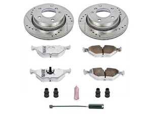 ES#3477777 - K615-26 - Z26 Street Warrior Brake Kit - Rear - Includes performance drilled and slotted rotors and Power Stop's Extreme Carbon-Fiber Ceramic pads. - Power Stop - BMW
